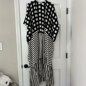 NWT Free People black and white duster kimono